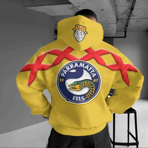 Parramatta Eels NRL x XXXX Gold Hoodie Custom Name Gift For Fan - Limited Edition