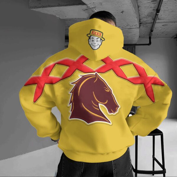Brisbane Broncos NRL x XXXX Gold Hoodie Custom Name Gift For Fan - Limited Edition