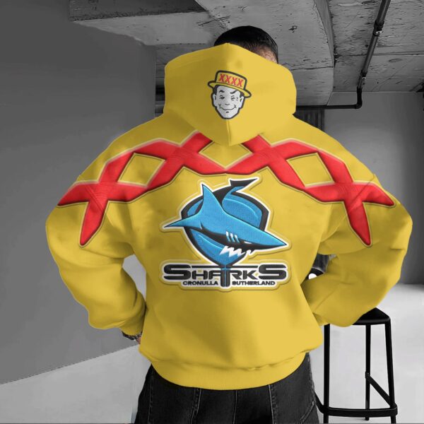 Cronulla Sharks NRL x XXXX Gold Hoodie Custom Name Gift For Fan - Limited Edition