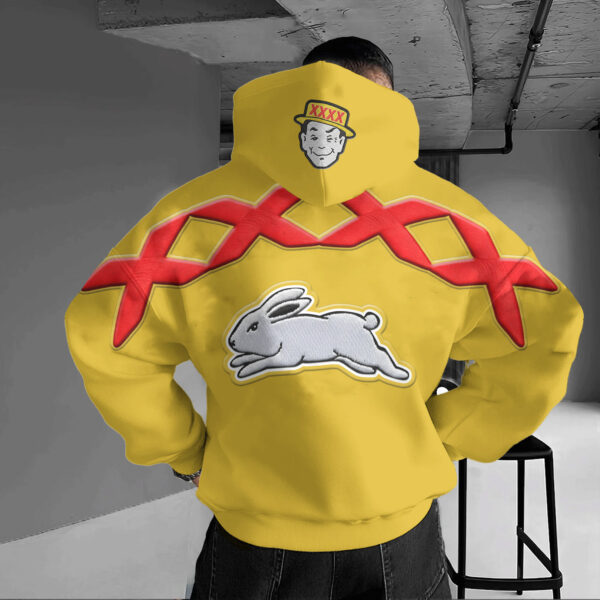 South Sydney Rabbitohs NRL x XXXX Gold Hoodie Custom Name Gift For Fan - Limited Edition