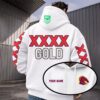 Brisbane Broncos NRL x XXXX Gold White Hoodie Custom Name Gifts For Fan - Limited Edition
