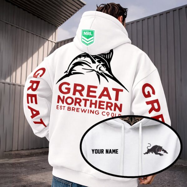 Penrith Panthers NRL x Great Northern White Hoodie Custom Name Gifts For Fan - Limited Edition