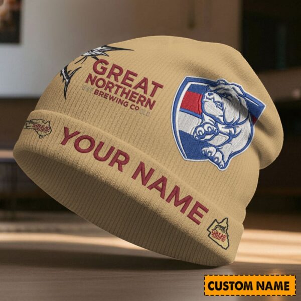 Western Bulldogs AFL x Great Northern Beer Beanie Hat Custom Any Name Gifts For Fan - Limited Edition