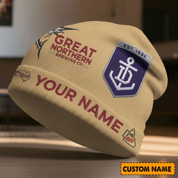 Fremantle Dockers AFL x Great Northern Beer Beanie Hat Custom Any Name Gifts For Fan - Limited Edition