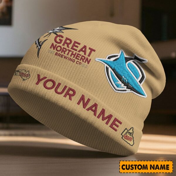 Cronulla Sharks NRL x Great Northern Beer Beanie Hat Custom Name Gifts For Fan - Limited Edition