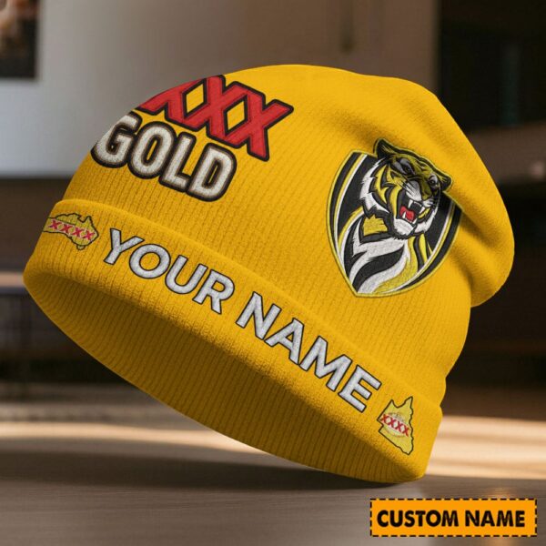 Richmond Tigers AFL x XXXX Gold Beanie Hat Custom Any Name Gifts For Fan - Limited Edition