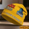 Gold Coast Titans NRL x XXXX Gold Beanie Hat Custom Any Name Gifts For Fan - Limited Edition