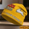 South Sydney Rabbitohs NRL x XXXX Gold Beanie Hat Custom Any Name Gifts For Fan - Limited Edition