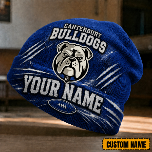 Canterbury Bulldogs NRL Beanie Hat Custom Name Gifts For Fan – Limited Edition