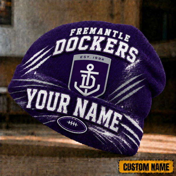 Fremantle Dockers AFL Beanie Hat Custom Name Gifts For Fan – Limited Edition