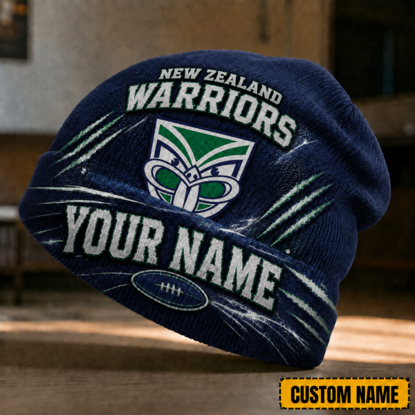 New Zealand Warriors NRL Beanie Hat Custom Name Gifts For Fan – Limited Edition