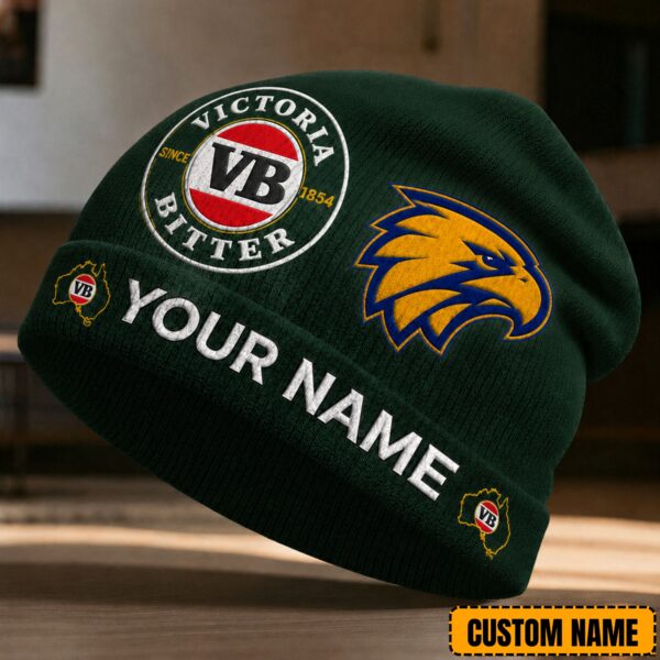 West Coast Eagles AFL x Victoria Bitter Beer Beanie Hat Custom Any Name Gifts For Fan - Limited Edition